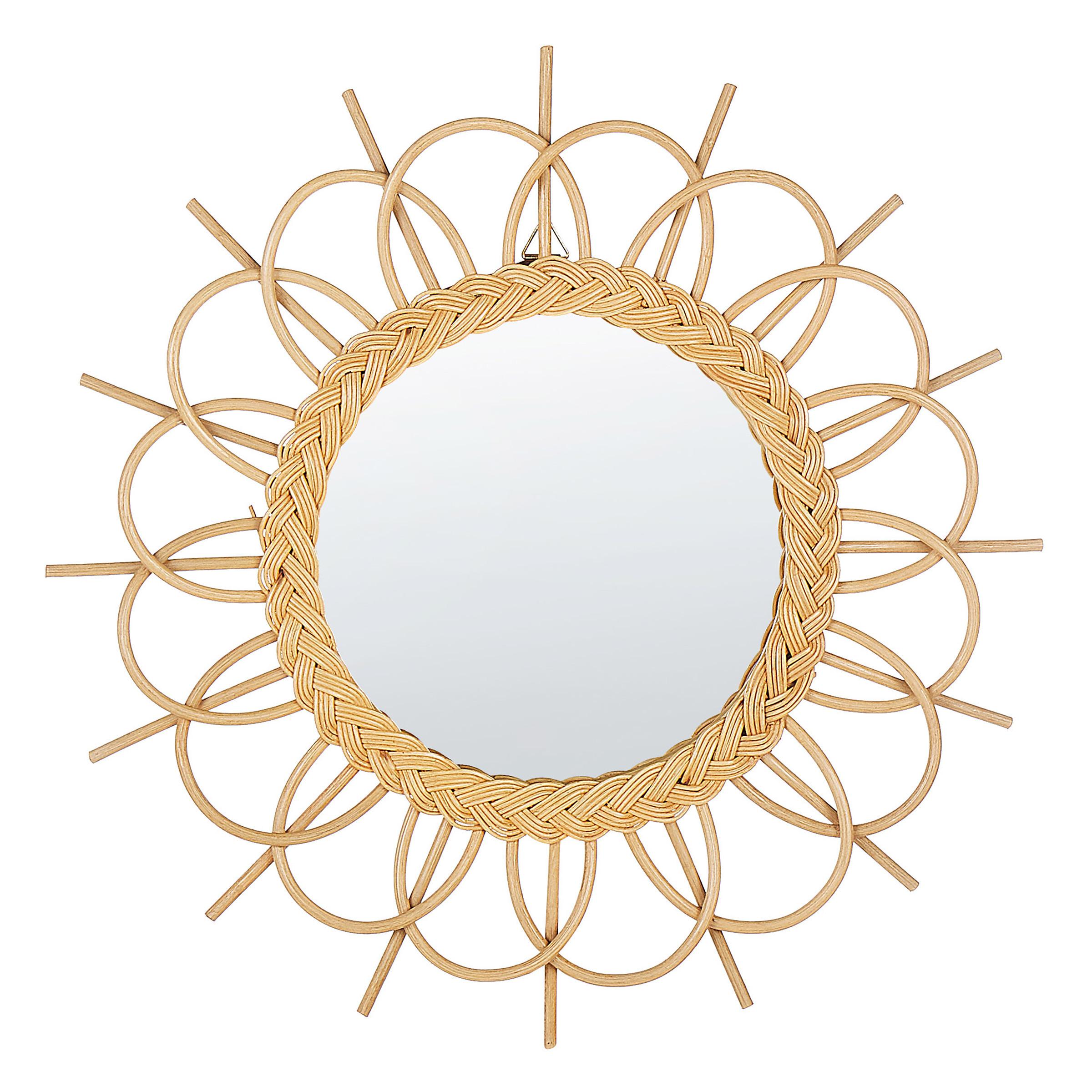 wohnli-moebel-suche-800000548046 Wohnli Möbelsuche - WANDSPIEGEL Rattan natürlich Sonnenform 60 cm Telakia