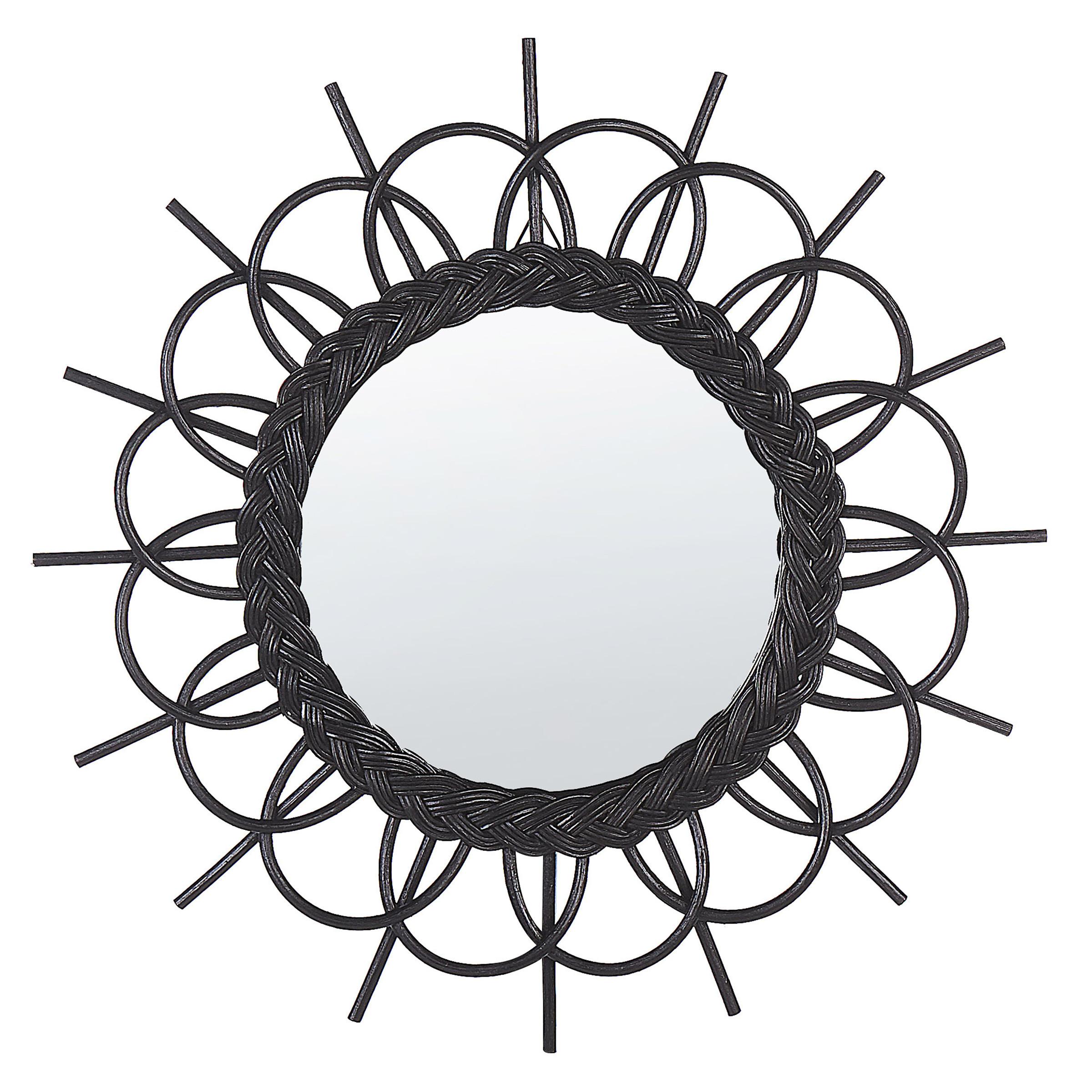 wohnli-moebel-suche-800000548047 Wohnli Möbelsuche - WANDSPIEGEL Rattan schwarz Sonnenform 60 cm Telakia