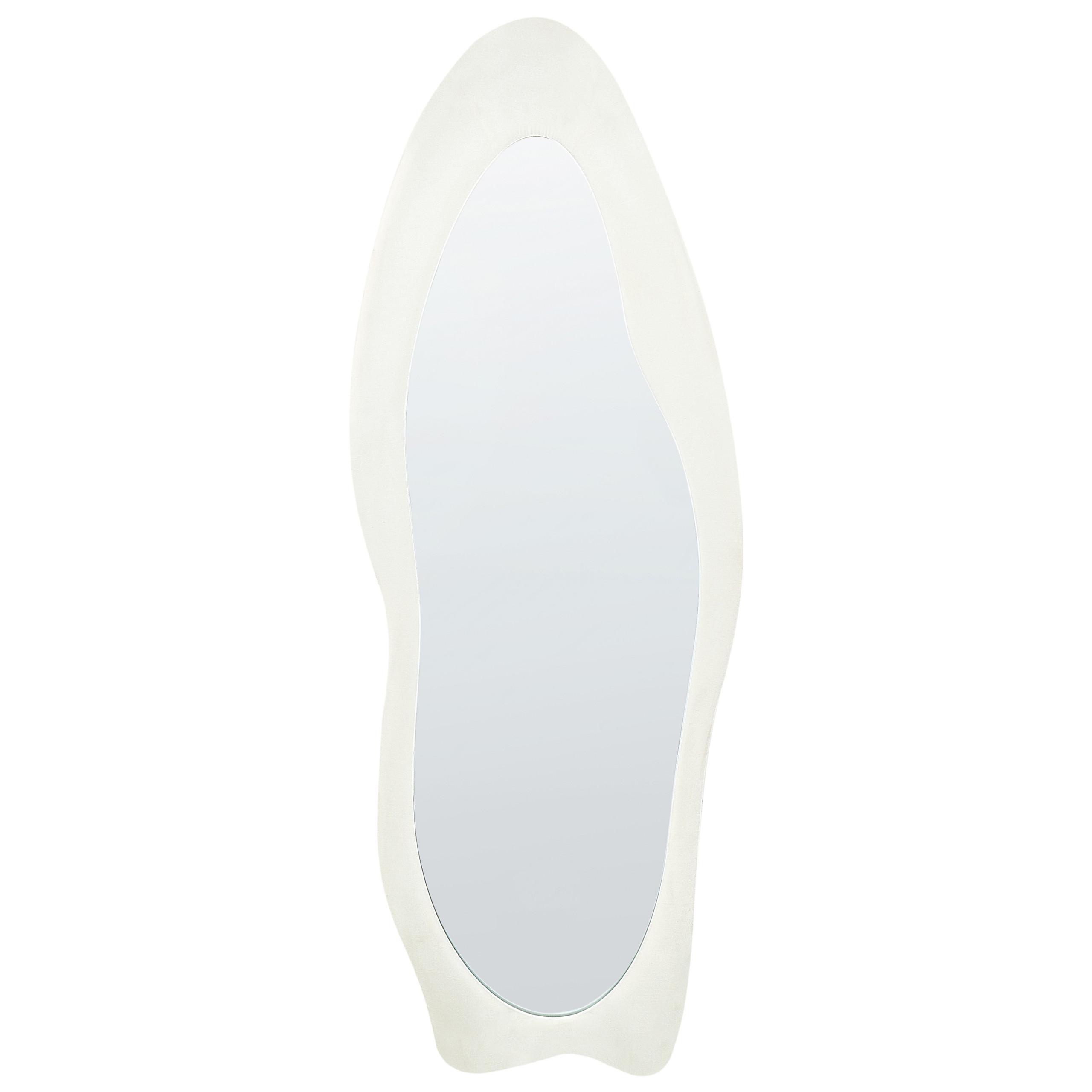 wohnli-moebel-suche-800000548062 Wohnli Möbelsuche - WANDSPIEGEL Samtstoff weiß asymmetrisch 57/160 cm Reigny