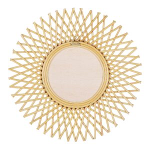 WANDSPIEGEL Rattan natürlich Sonnenform 60 cm Tagolu Naturmaterialien Beliani Spiegel > Wandspiegel Beige