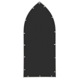 WANDSPIEGEL grau Fensteroptik 50/115 cm Cassel Metall Beliani Spiegel > Wandspiegel Grau