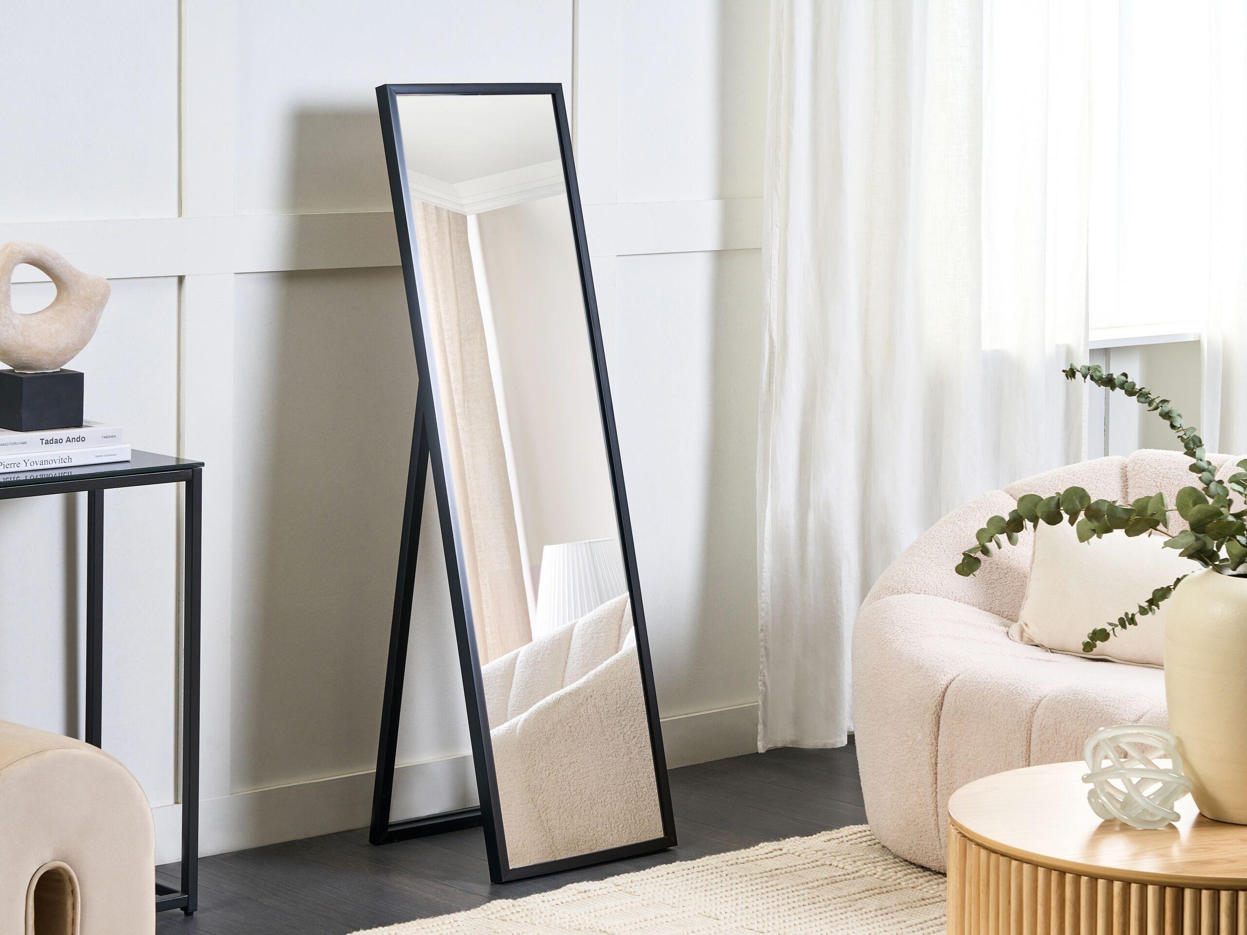 wohnli-moebel-suche-800000548119-1 STEHSPIEGEL schwarz rechteckig 40/140 cm Torcy Kunststoff Beliani Spiegel > Standspiegel Schwarz