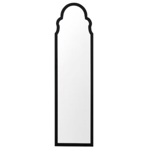 STEHSPIEGEL schwarz 40/150 cm Chatillon Holzwerkstoff Beliani Spiegel > Standspiegel Schwarz