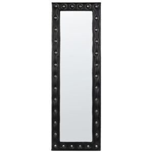 wohnli-moebel-suche-800000548127-1 STEHSPIEGEL aus Kunstleder 50/150 cm Schwarz Ansouis Kunststoff Beliani Spiegel > Standspiegel Schwarz