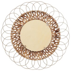 wohnli-moebel-suche-800000548164-1 WANDSPIEGEL Wasserhyazinthe natürlich 67 cm Pamol Naturmaterialien Beliani Spiegel > Wandspiegel Braun