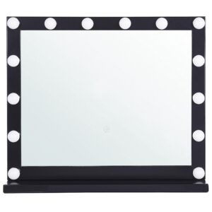 wohnli-moebel-suche-800000548180 Wohnli Möbelsuche - BADSPIEGEL mit LED-Beleuchtung schwarz rechteckig 50/60 cm Beauvoir