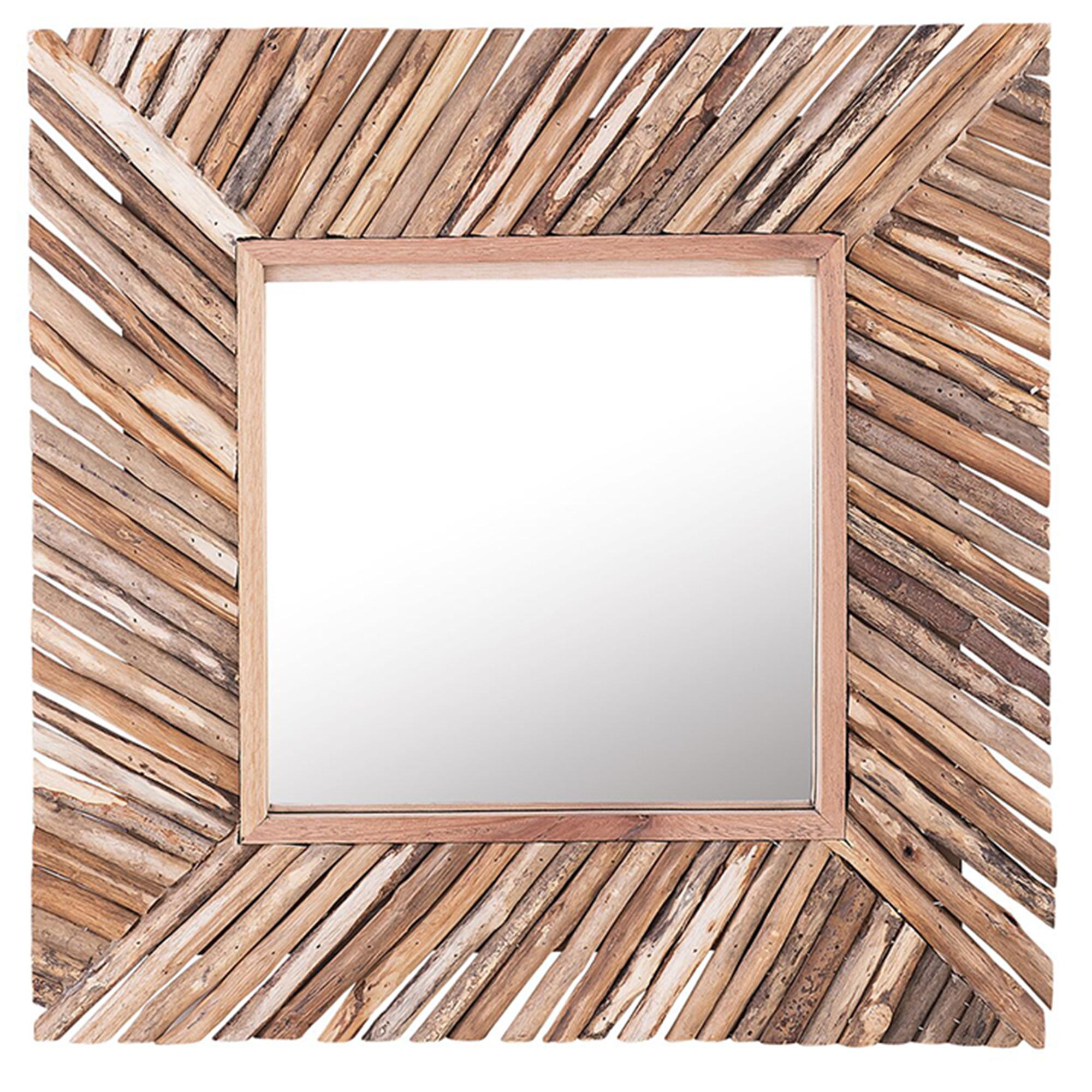 wohnli-moebel-suche-800000548192 Wohnli Möbelsuche - WANDSPIEGEL Holz hellbraun quadratisch 60/60 cm Kanab