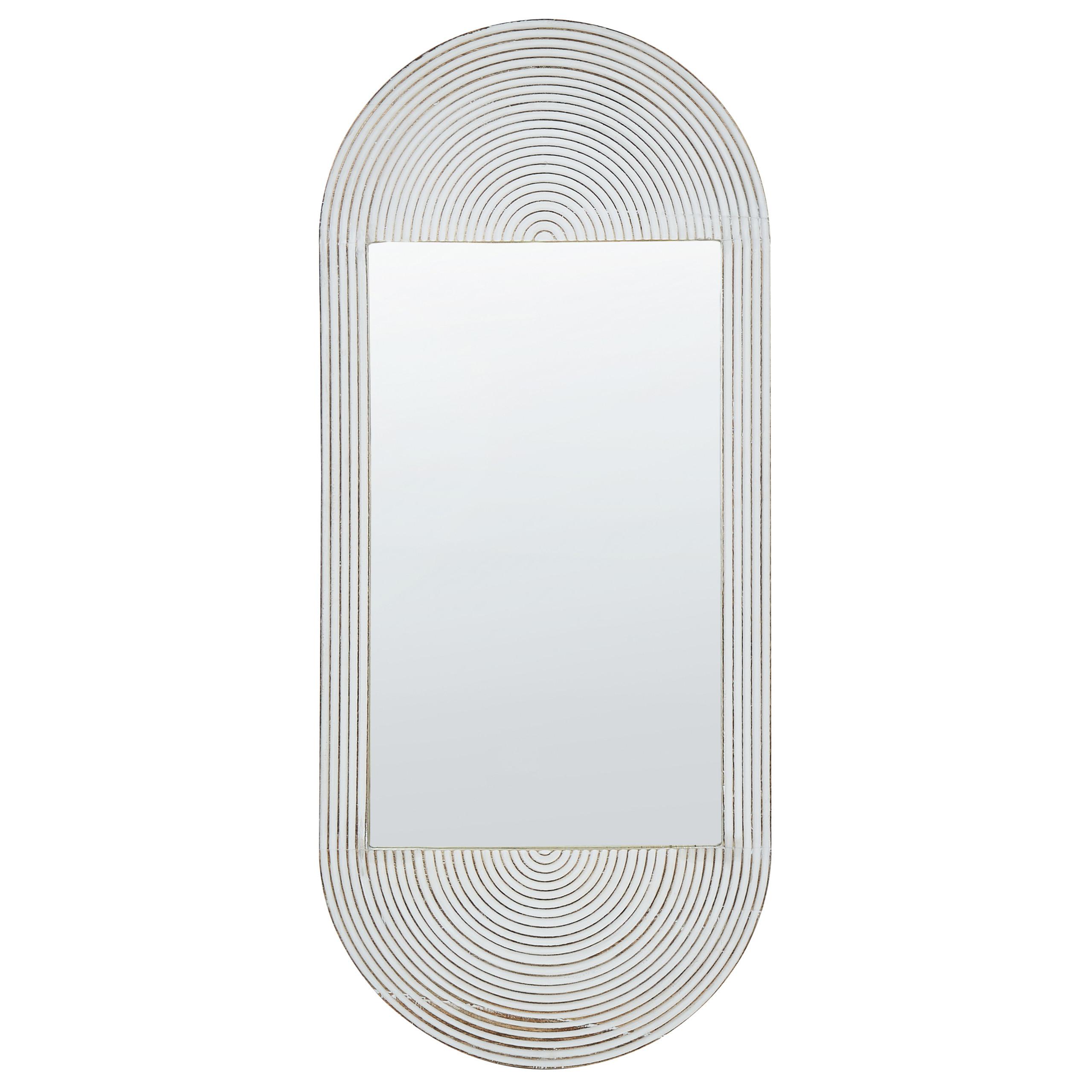 wohnli-moebel-suche-800000548237 Wohnli Möbelsuche - WANDSPIEGEL Mangoholz weiß oval 56/130 cm Briant