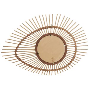 wohnli-moebel-suche-800000548246-1 WANDSPIEGEL Bambusholz natürlich oval 63/45 cm Bario Holz Beliani Spiegel > Wandspiegel Braun