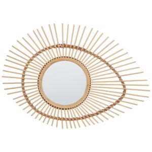 wohnli-moebel-suche-800000548246 Wohnli Möbelsuche - WANDSPIEGEL Bambusholz natürlich oval 63/45 cm Bario