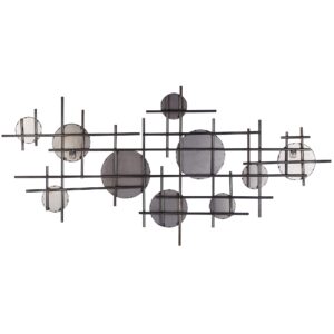 wohnli-moebel-suche-800000548276-1 WANDSPIEGEL schwarz/gold/kupfer 10-teilig 113/55 cm Ibos Metall Beliani Spiegel > Wandspiegel Schwarz