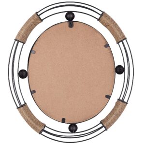 wohnli-moebel-suche-800000548309-1 WANDSPIEGEL schwarz oval 55/50 cm Moulins Metall Beliani Spiegel > Wandspiegel Schwarz