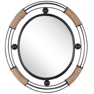 Wohnli Möbelsuche - WANDSPIEGEL schwarz oval 55/50 cm Moulins