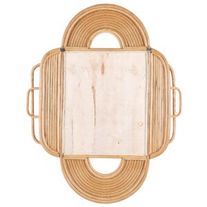 wohnli-moebel-suche-800000548314-1 WANDSPIEGEL Rattan naturfarben 70/90 cm Alcorn Naturmaterialien Beliani Spiegel > Wandspiegel Braun