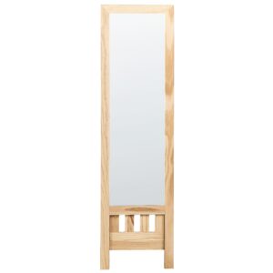 wohnli-moebel-suche-800000548318-1 STEHSPIEGEL mit Ablage Holz hellbraun rechteckig 40/145 cm Luisant Holz Beliani Spiegel > Standspiegel Braun