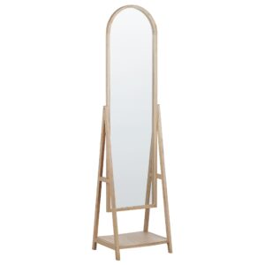 wohnli-moebel-suche-800000548320 Wohnli Möbelsuche - STEHSPIEGEL mit Ablage Holz hellbraun oval 39/170 cm Chambery