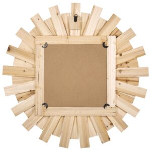 WANDSPIEGEL Tannenholz mehrfarbig Sonnenform 75 cm Tampico Holz Beliani Spiegel > Wandspiegel Weiß