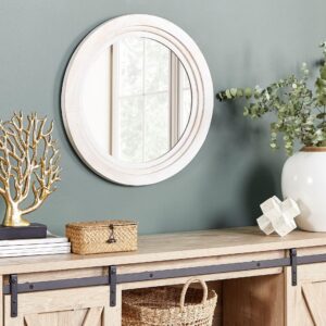 wohnli-moebel-suche-800000548354-1 WANDSPIEGEL cremeweiß rund 60 cm Delicias Holzwerkstoff Beliani Spiegel > Wandspiegel Weiß