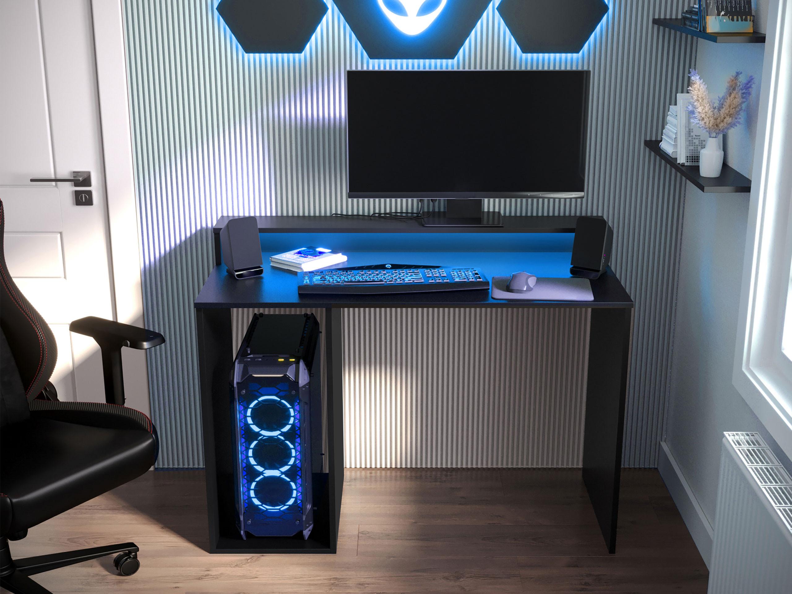 SCHREIBTISCH Gamer II Holzwerkstoff MIRJAN24 Möbel > Tische > Schreibtische > Schreibtische Schwarz