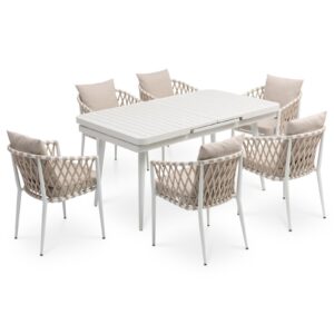 wohnli-moebel-suche-800000555204 Wohnli Möbelsuche - GARTENMÖBEL SET SUNNY 7er Set weiß