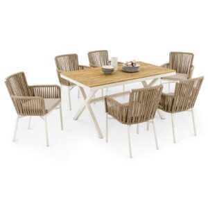 wohnli-moebel-suche-800000555218 Wohnli Möbelsuche - GARTENMÖBEL SET AFUERA 7er Set weiß