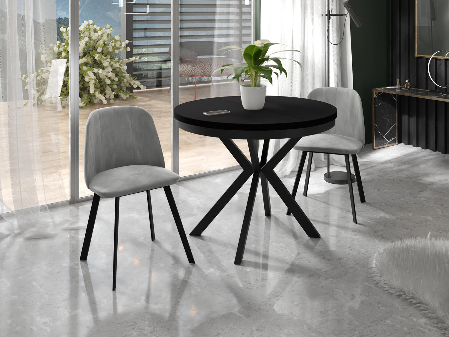 wohnli-moebel-suche-800000561309-1 Schwarz 90-170/90/76 cm