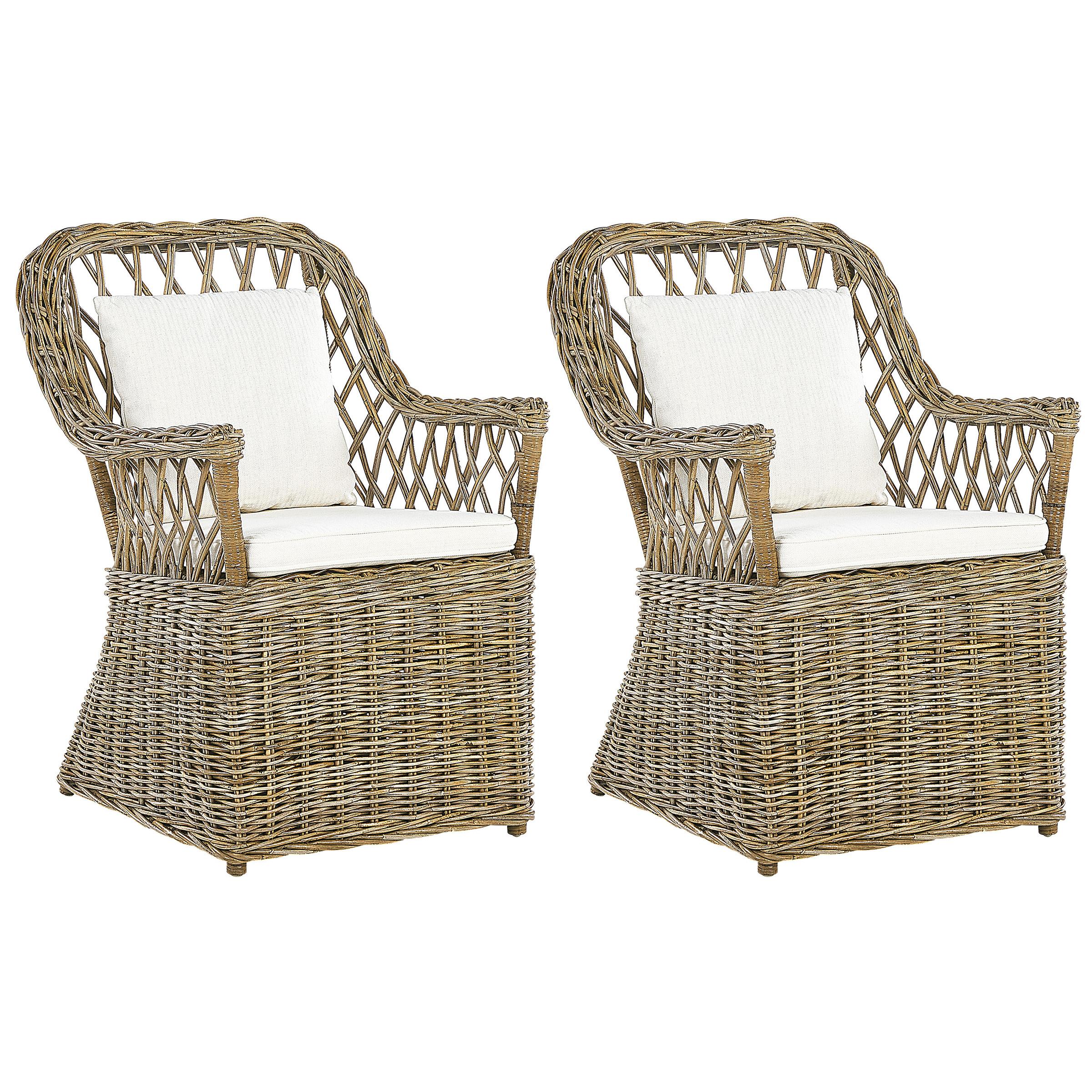 wohnli-moebel-suche-800000561479 Wohnli Möbelsuche - GARTENSESSEL 2er-SET Rattan natürlich Auflagen cremeweiß Maros