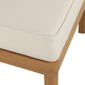wohnli-moebel-suche-800000561530-1 OTTOMANE Akazienholz hellbraun Auflage creme Baratti Holz Beliani Möbel > Sessel > Hocker Braun