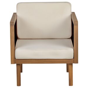 wohnli-moebel-suche-800000561535-1 GARTENSESSEL Akazienholz hellbraun Auflagen creme Baratti Holz Beliani Garten & Outdoor > Gartenmöbel > Gartenstühle Braun
