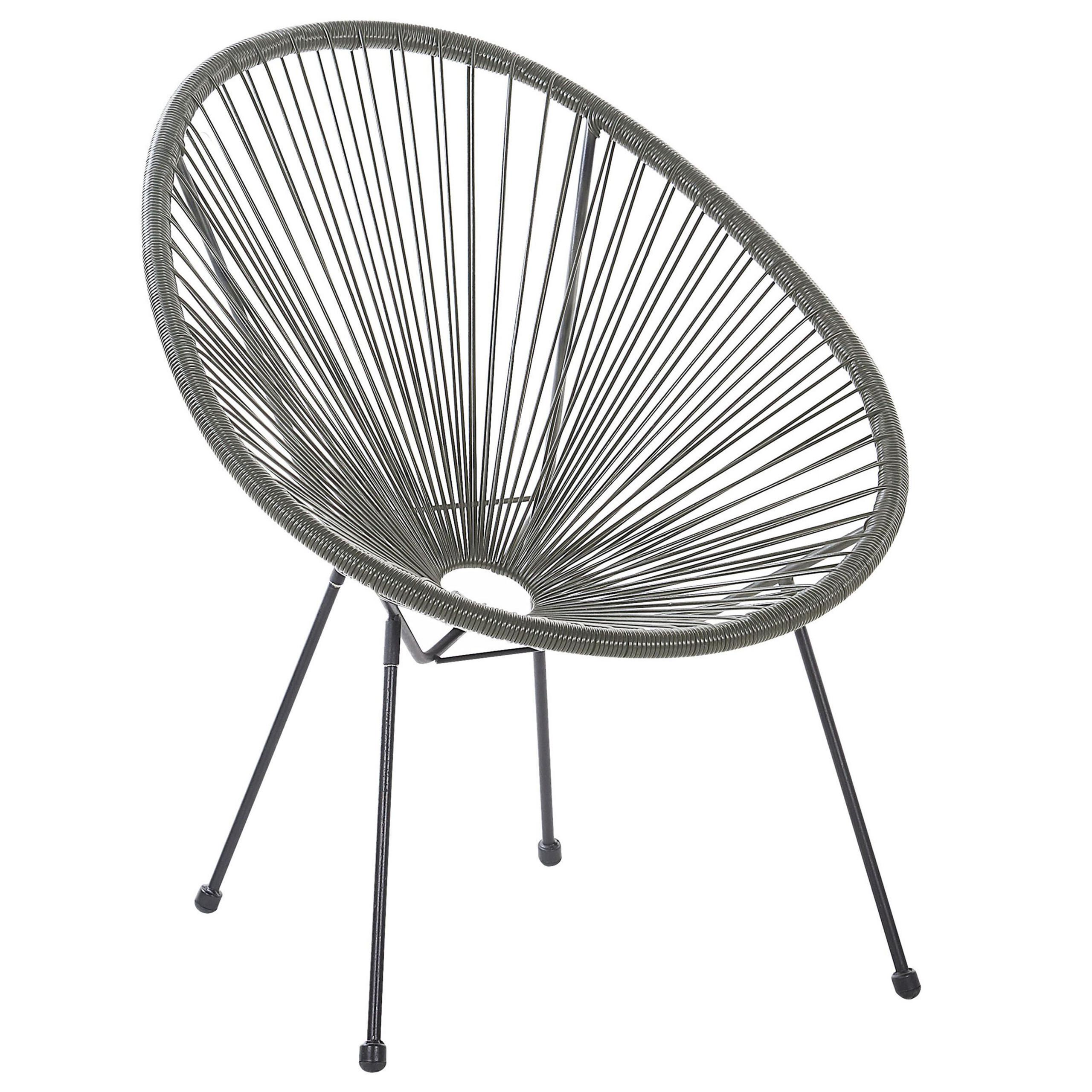 Wohnli Möbelsuche - RATTANSTUHL Kunststoff dunkelgrau 70 cm Acapulco II