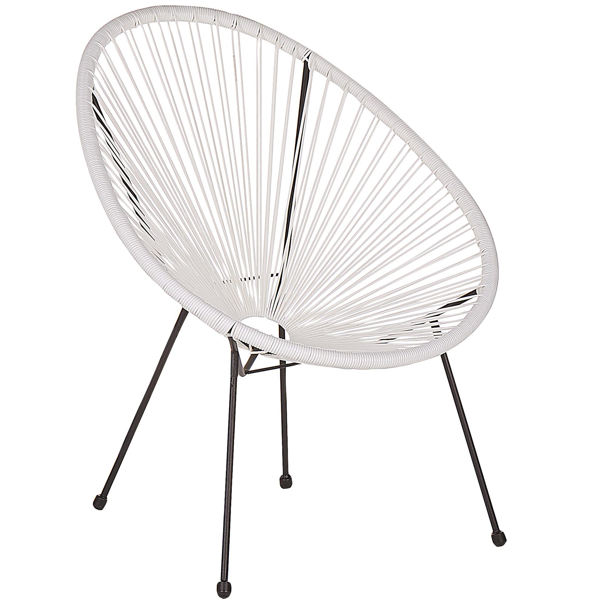 Wohnli Möbelsuche - RATTANSTUHL Kunststoff weiß 70 cm Acapulco II
