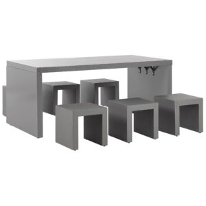 wohnli-moebel-suche-800000565198 Wohnli Möbelsuche - GARTENMÖBEL SET 6-Sitzer Beton grau U-Form Taranto