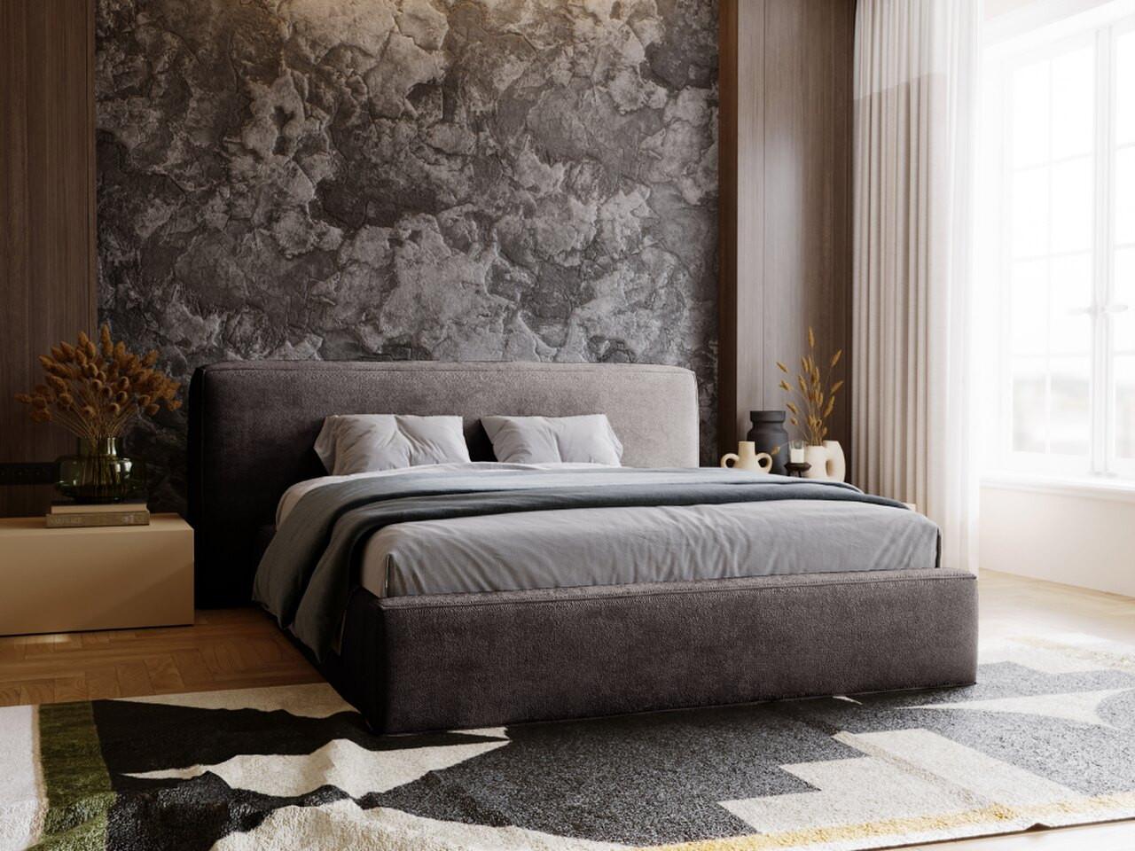 wohnli-moebel-suche-800000565663-1 POLSTERBETT Monza 140x200 Dunkelgrau Textil Graingold Möbel > Betten > Polsterbetten Grau