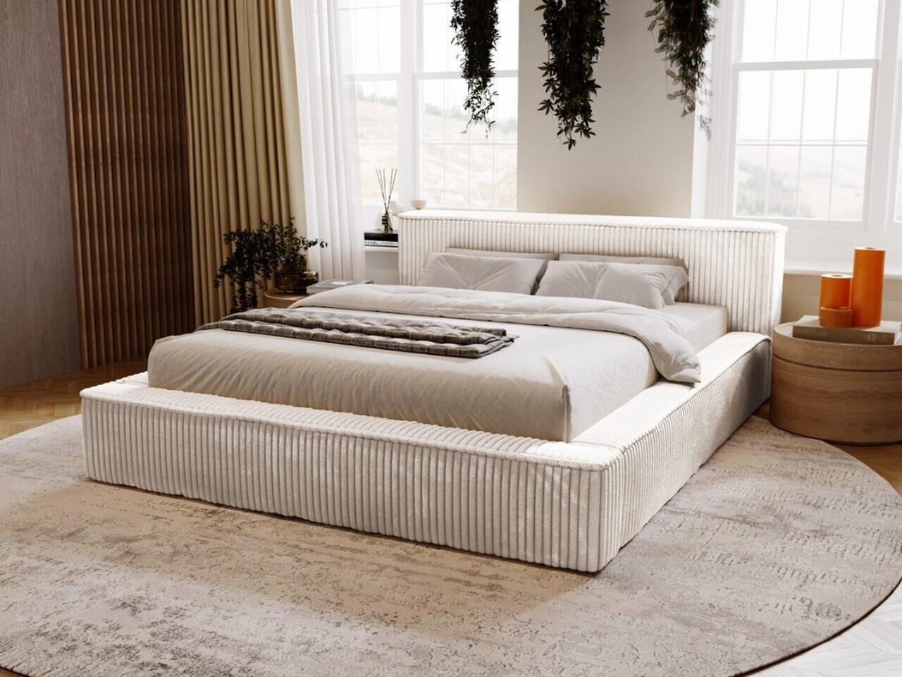 wohnli-moebel-suche-800000565665-1 POLSTERBETT Lago 140x200 Hellgrau Textil Graingold Möbel > Betten > Polsterbetten Grau