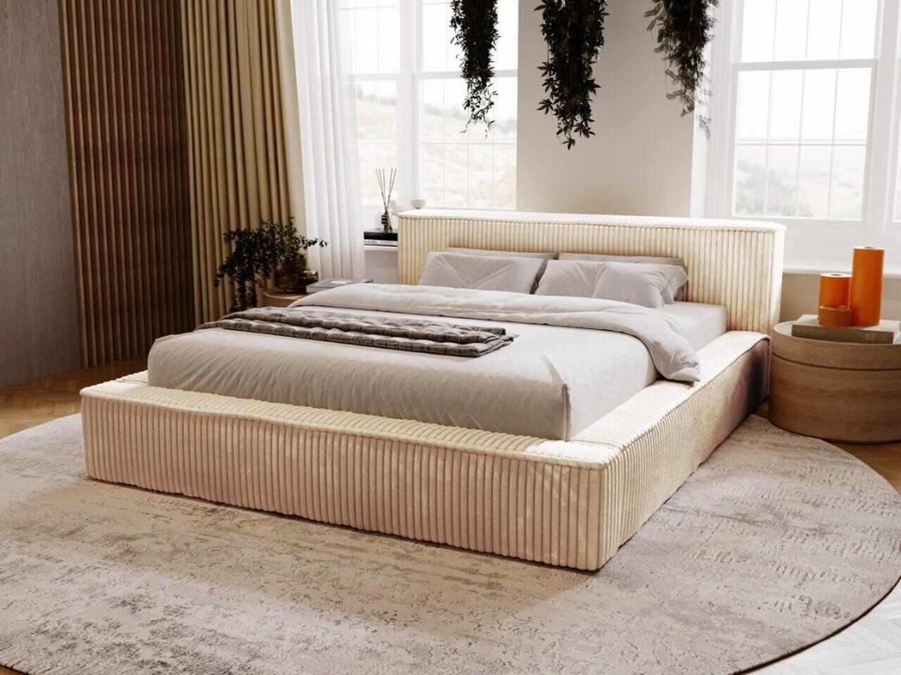 wohnli-moebel-suche-800000565787-1 POLSTERBETT Lago 180x200 Beige Textil Graingold Möbel > Betten > Polsterbetten Beige