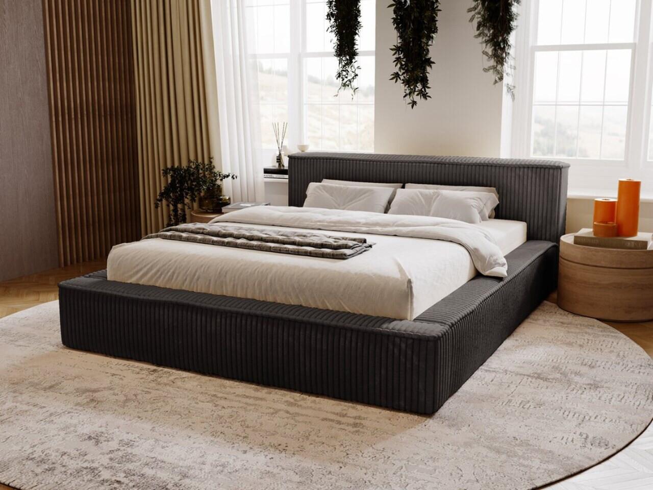 wohnli-moebel-suche-800000565813-1 POLSTERBETT Lago 140x200 Schwarz Textil Graingold Möbel > Betten > Polsterbetten Schwarz