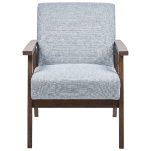 wohnli-moebel-suche-800000567331-1 SESSEL hellgrau/dunkelbraun Retro-Design Asnes Textil Beliani Möbel > Sessel > Polstersessel Grau