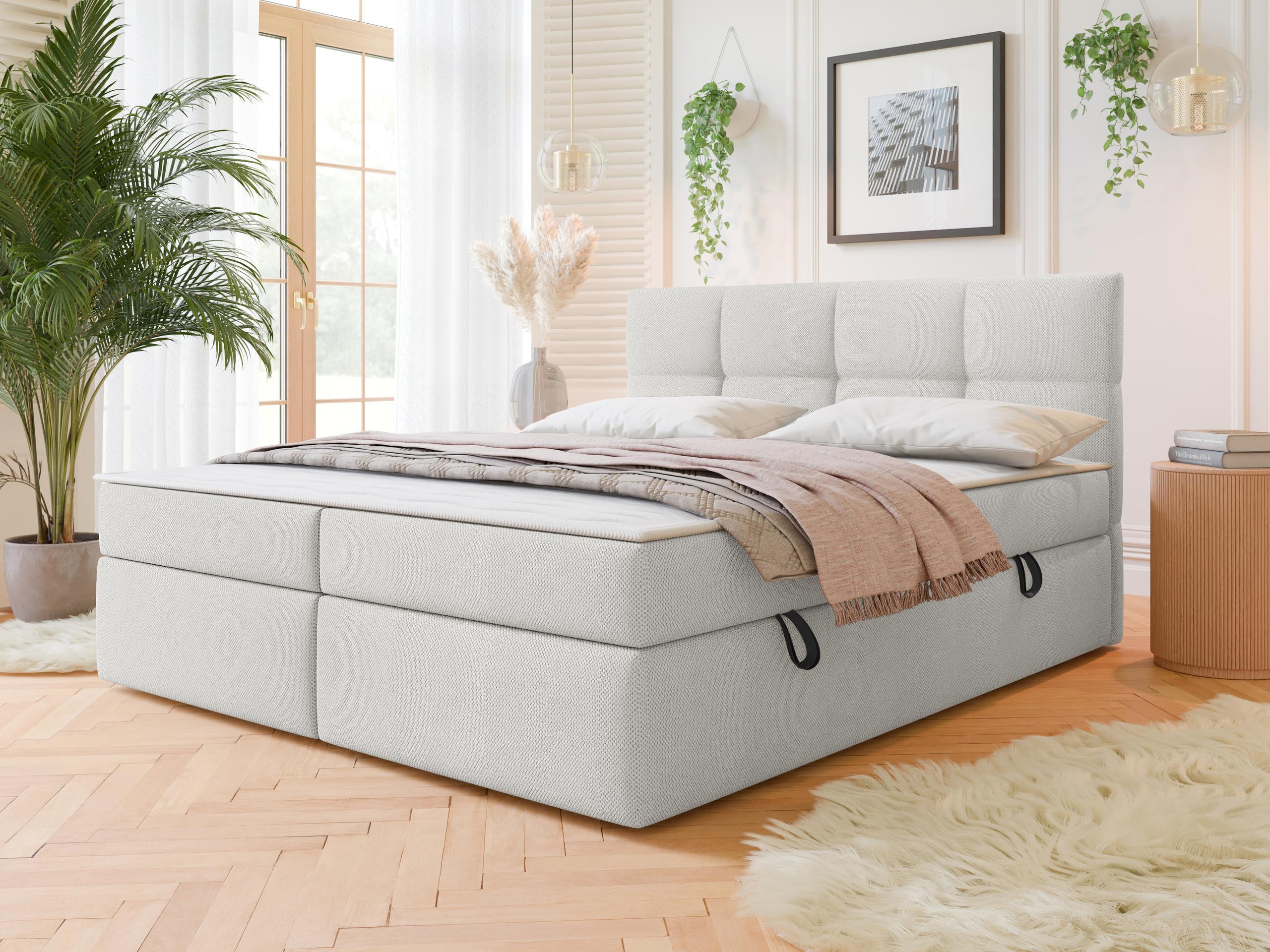 BOXBETT Figaro - H3 Textil MIRJAN24 Möbel > Betten > Boxspringbetten Braun