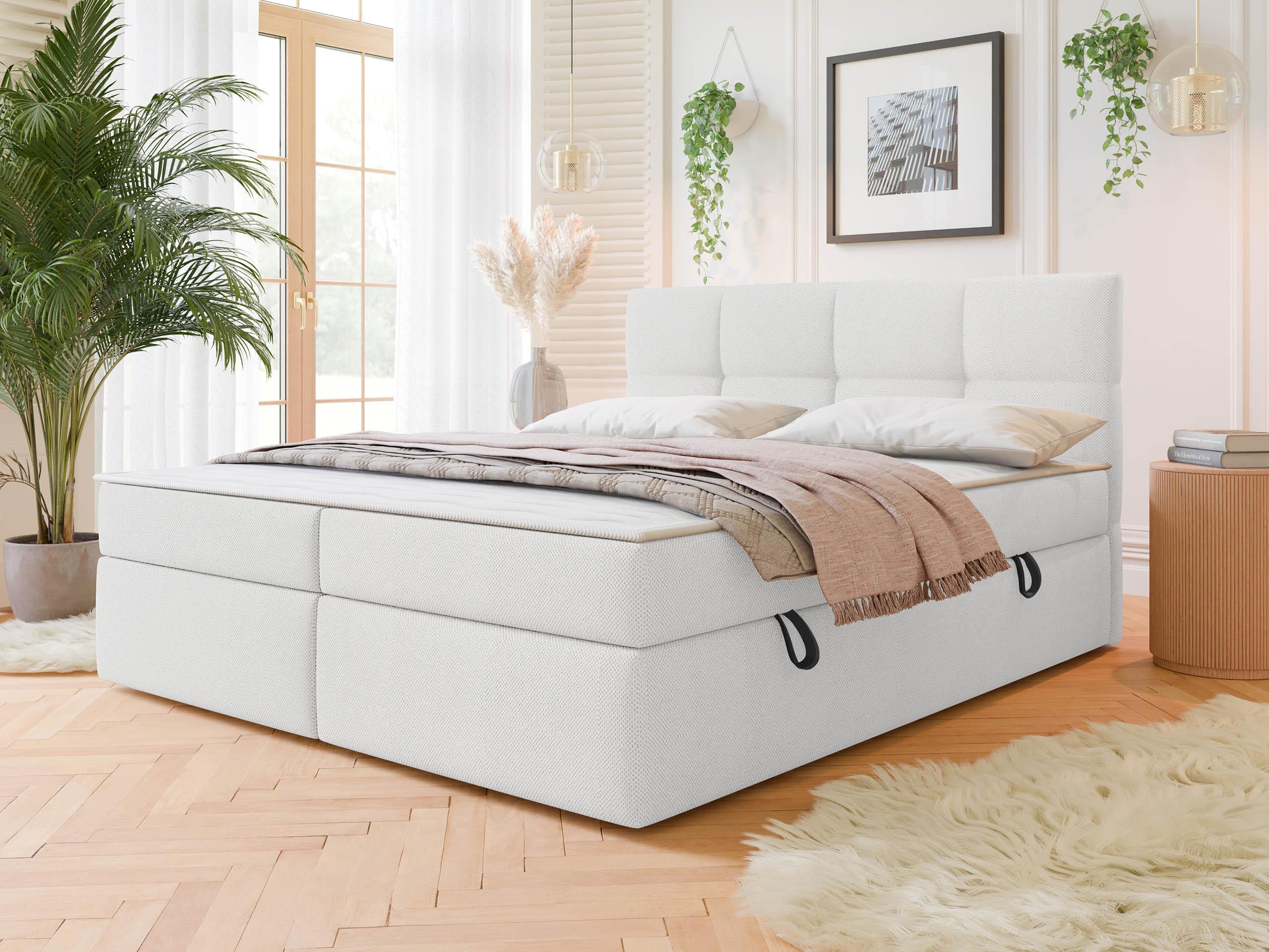 BOXBETT Figaro - H3 Textil MIRJAN24 Möbel > Betten > Boxspringbetten Grau