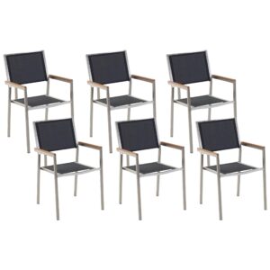 wohnli-moebel-suche-800000569411 Wohnli Möbelsuche - GARTENSTUHL 6er-Set schwarz Edelstahl Grosseto