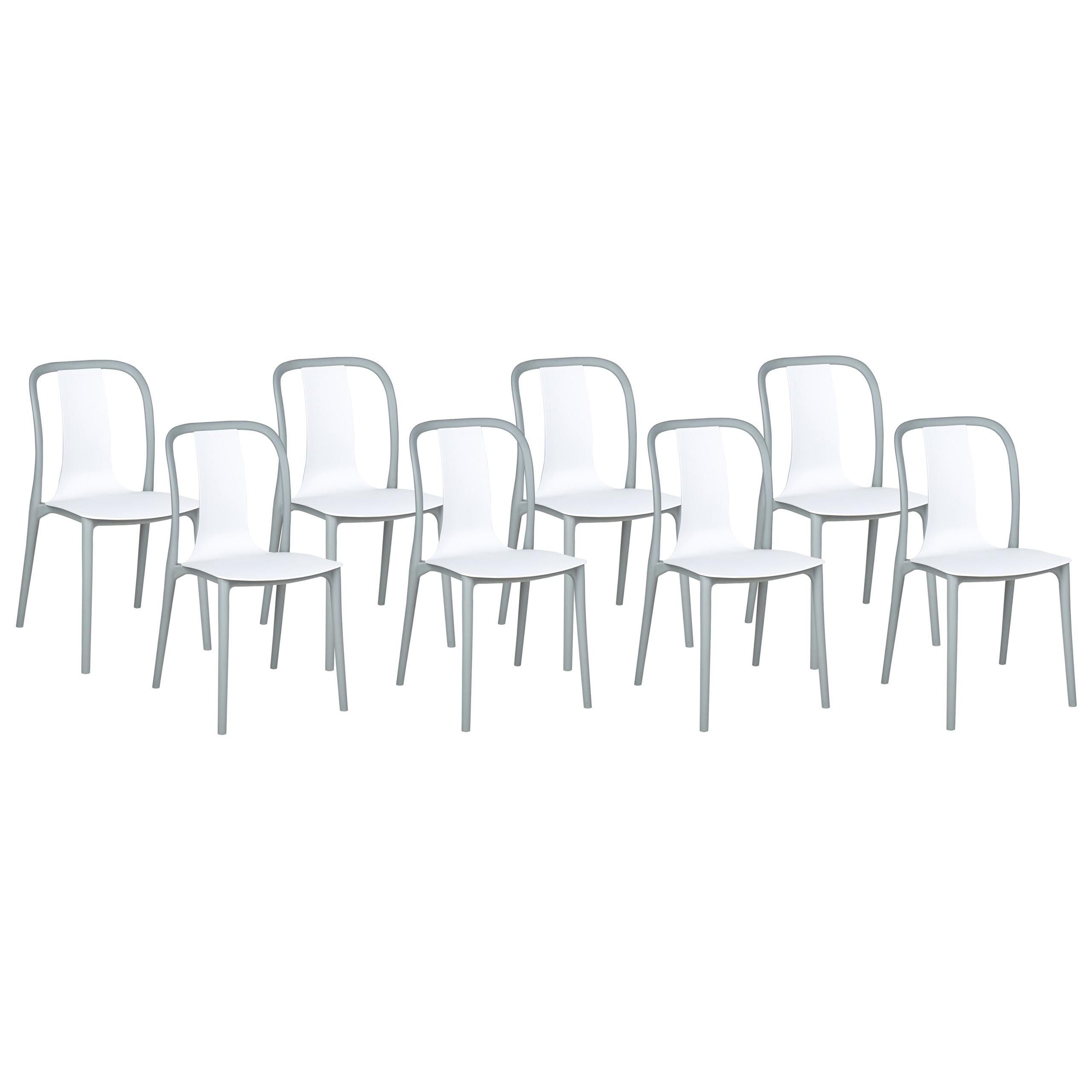 wohnli-moebel-suche-800000569427 Wohnli Möbelsuche - GARTENSTUHL 8er-Set Kunststoff weiß/grau Spezia