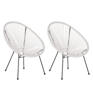 Wohnli Möbelsuche - RATTANSTUHL 2er-SET Kunststoff weiß 70 cm Acapulco II