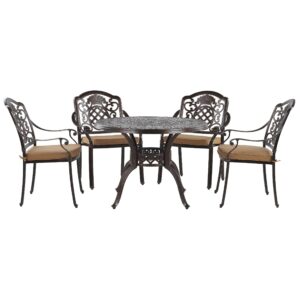 wohnli-moebel-suche-800000569824 Wohnli Möbelsuche - GARTENMÖBEL SET 4-Sitzer Aluminium dunkelbraun Salento