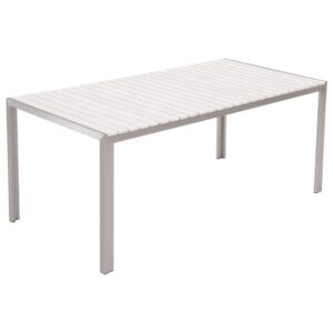 wohnli-moebel-suche-800000569852-1 GARTENMÖBEL SET Kunstholz weiß 2 Bänke Nardo Kunststoff Beliani Garten & Outdoor > Gartenmöbel > Gartenmöbel-Sets Weiß