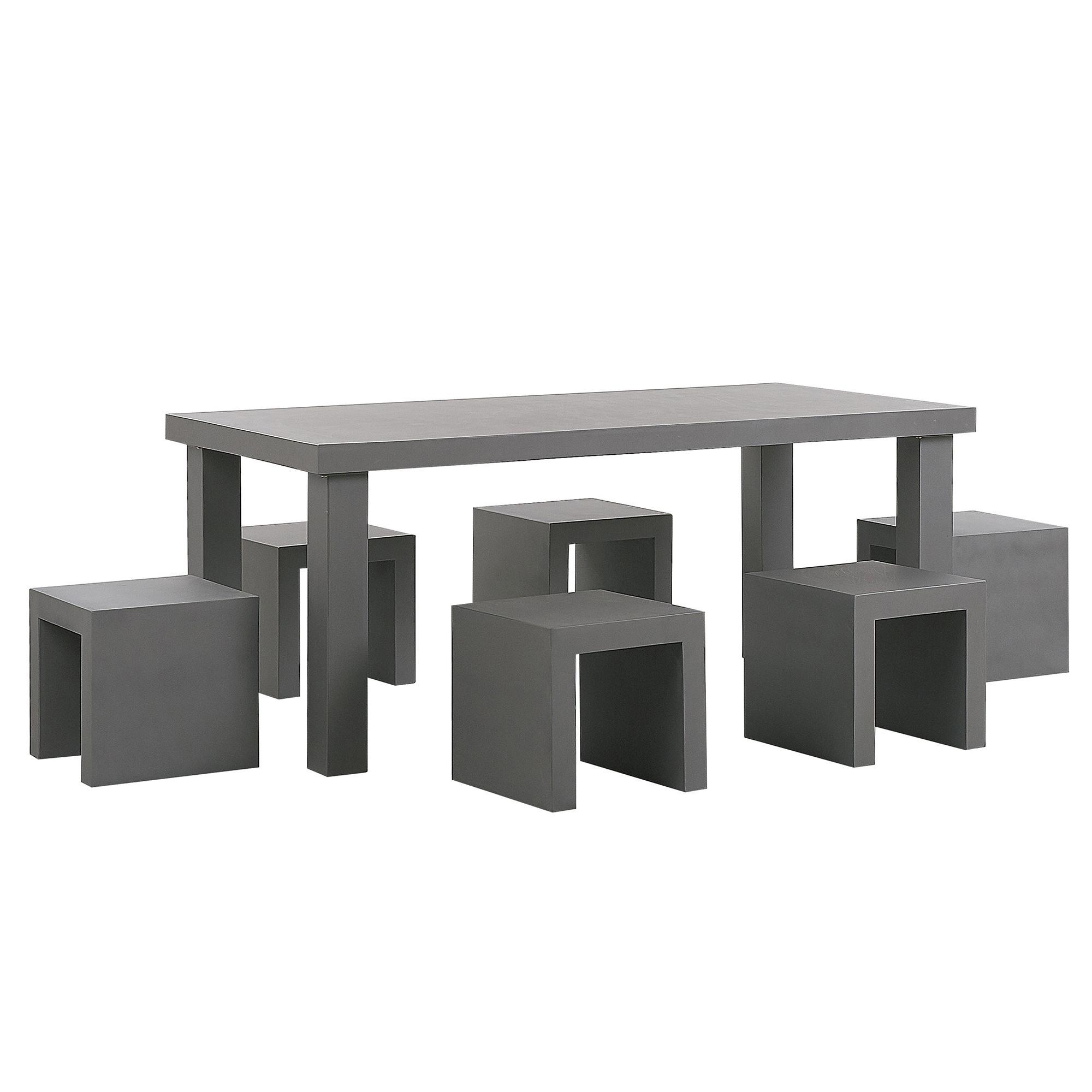 wohnli-moebel-suche-800000569860 Wohnli Möbelsuche - GARTENMÖBEL SET 6-Sitzer Beton grau Taranto