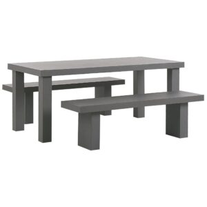 wohnli-moebel-suche-800000569869 Wohnli Möbelsuche - GARTENMÖBEL SET Beton grau Tisch mit 2 Bänken Taranto