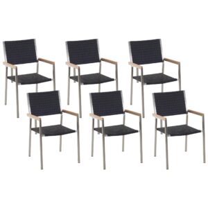 wohnli-moebel-suche-800000569888 Wohnli Möbelsuche - GARTENSTUHL 6er-Set Rattan Edelstahl Grosseto