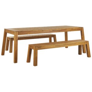 wohnli-moebel-suche-800000570035 Wohnli Möbelsuche - GARTENMÖBEL SET 6-Sitzer Akazienholz hellbraun 3-teilig Livorno