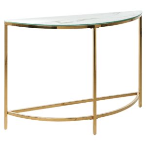 wohnli-moebel-suche-800000572754 Wohnli Möbelsuche - KONSOLENTISCH Marmor Optik weiß/gold Orita