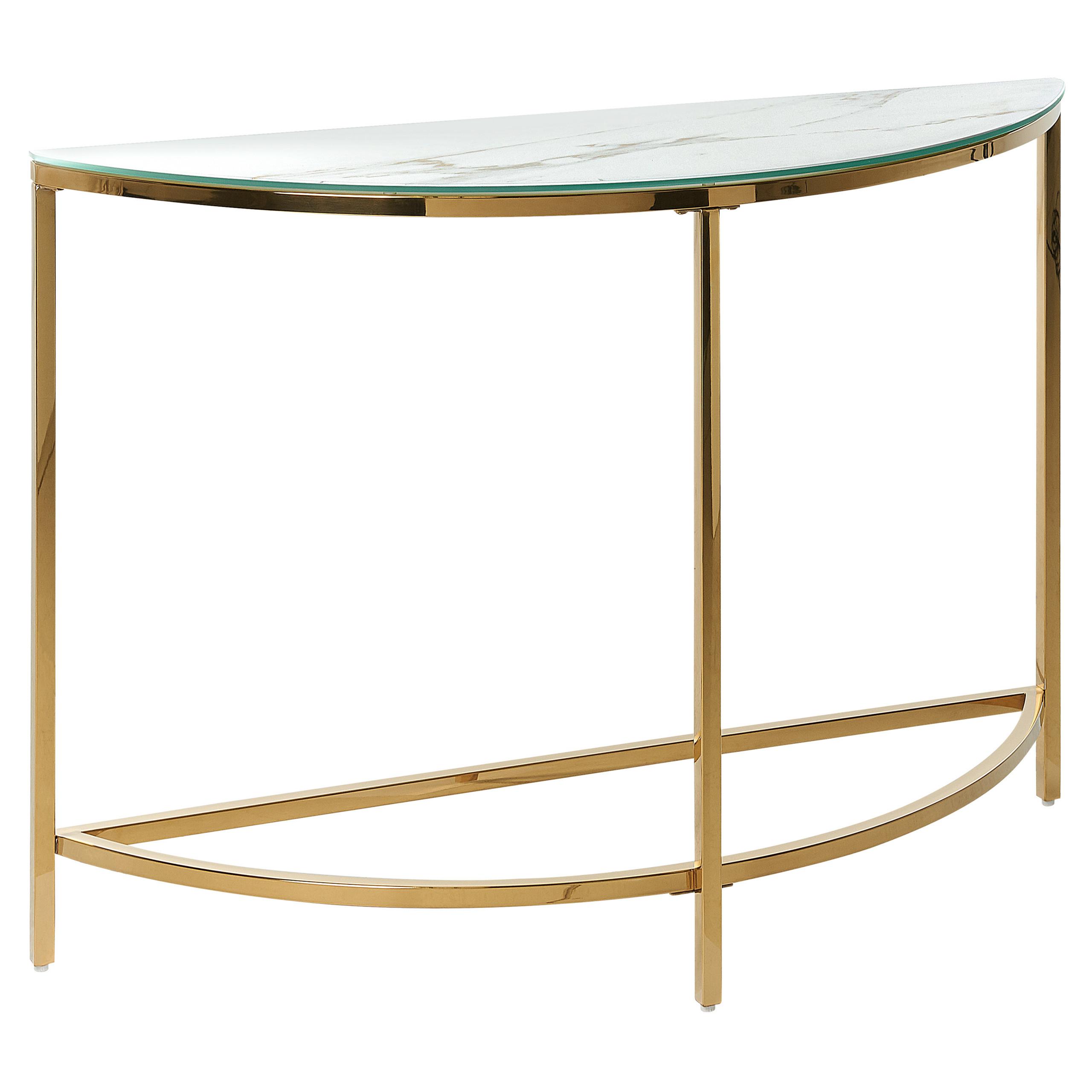 wohnli-moebel-suche-800000572754 Wohnli Möbelsuche - KONSOLENTISCH Marmor Optik weiß/gold Orita